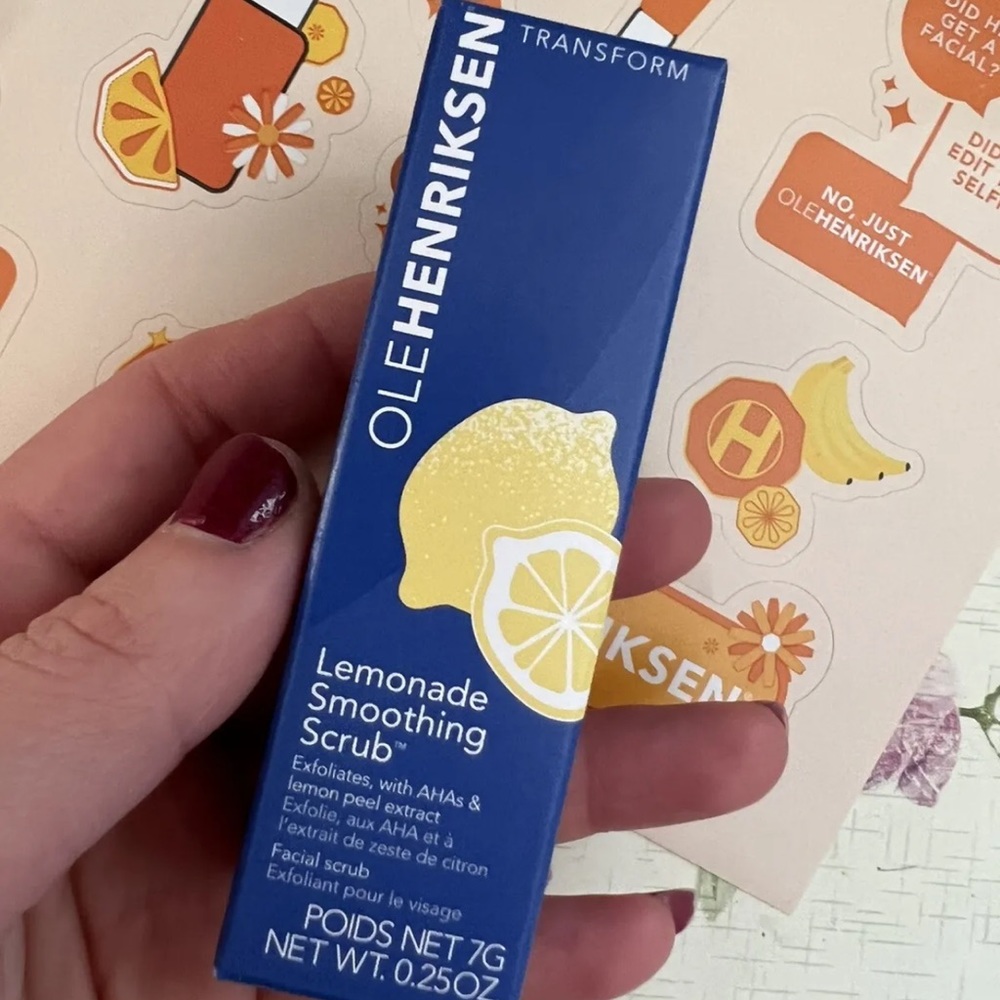 OLEHENRIKSEN Lemonade Smoothing Scrub AHA's Trial/Travel Size .25oz NIB
